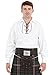 Kilt Society Mens White Scottish Jacobite Ghillie Shirt Large