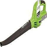 Earthwise LB20020 20-Volt Lithium Ion Cordless Electric Single Speed 1, 130 MPH, Green, Silver, Black