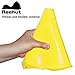 REEHUT 7.5 Inch Plastic Sport Training Traffic Cone (Set of 12, Yellow)