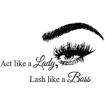 Melissalove Beauty Salon Quote Wall Decal Stickers Make Up Store Home Decoration Murals LC705 (Black)