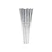 Metallic Silver Drinking Paper Straws for Valentine's Day Wedding Party Biodegradable Straw Box of 100
