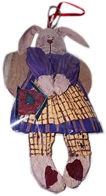 Paper Mache Angel Bunny Ornament/Accessory for Crafting & Art (12 Count/Box)