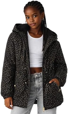Amazon.com: DKNY Girls Midweight Jacket - Cozy Sherpa Fur Lined