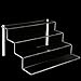 12-Inch W by 11.5-Inch D Clear Acrylic Shelf & Metal Cupcake Stand / 4-Tier Display Riser Rack