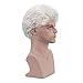 Gray Cosplay Short Wigs for Men-Grey Costume Party Christmas Halloween Synthetic Wig with Bangs