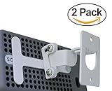 2 x SONOS PLAY 3 Wall Mount, Twin Pack, Adjustable Swivel & Tilt Mechanism, 2 Brackets For Play:3 Speaker with Mounting Accessories, White, Designed In the UK by Soundbass