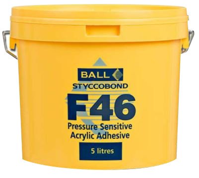 F BALL - F46 - Pressure Sensitive Acrylic Vinyl Adhesive (5ltr)
