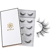 DYSILK 5 Pairs 6D Faux Mink Eyelashes Natural False Eyelashes Wispy Handmade Fake Eyelashes Reusa...