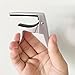 Uke Capo, Heavy Duty Ukulele Capo, Single-handed Use Uke Capo, Trigger Capo for Soprano, Concert, Tenor, Baritone Ukulele (Silver)