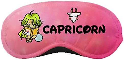 CAPRICORN, ZODIAC Sleeping Mask,Pink background