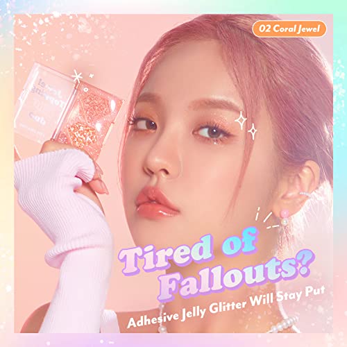 I'M MEME Glitter Eyeshadow Palette Jewel Topping Glitter Duo Mother's Day, Long Lasting, 2