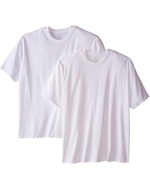 Calvin Klein Men's Big-2 Pack Cotton Classics Short Sleeve Crew Neck T-Shirts