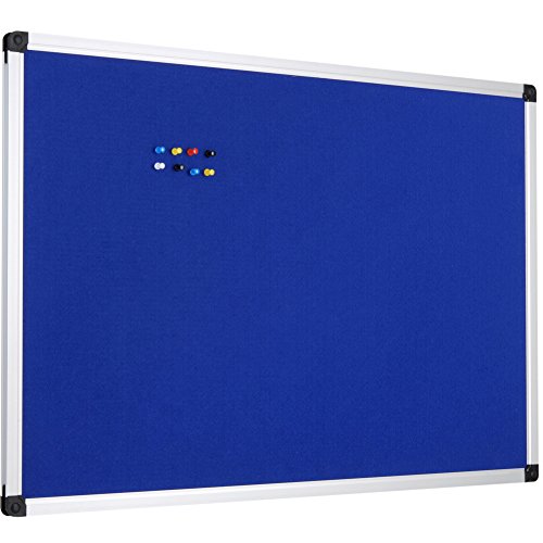 XBoard Large Blue Bulletin Board, 36 x 24 in, Aluminum Framed, Wall Mounted Fabric Message Notice Board for Home Office School - Thumbnail 7