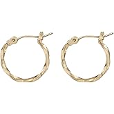 Spirit by Silver Forest Gold Tone Small Twisted Hoop Earrings
