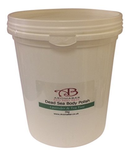 Dead Sea Body Polish Scrub 1kg with Shea Butter, Almond Oil, Lavender & Tea Tree 100% Pure & Natural Packed with Minerals and nutrients