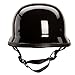 Low Profile Novelty German Chopper Half Helmet Skull Cap Gloss Black (L)