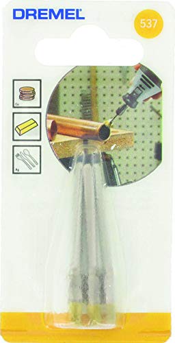 Dremel 537 Messingbürste Zubehörsatz für Multifunktionswerkzeug mit 3 Messingbürsten 3,2mm zum Entrosten, Entgraten und Reinigen von Metall, Gold, Kupfer, Stahl, Blech, Messing u.v.m. Grau 13 mm – Bild 5