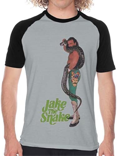 Sbbiegen886wo Comfortable Jake The Snake Roberts Wrestling Legend Baseball Tee Shirt For Men's