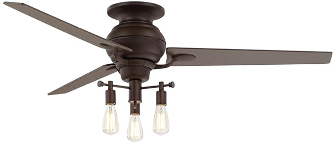60 Spyder Bronze Nostalgic Edison Hugger Ceiling Fan Ceiling