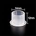Yuelong 1000Pcs Ink Caps Medium - Tattoo Ink Cups White Plastic Disposable Pigment Cups With Base Microblading Makeup Tattoo Caps 14mm Medium for Tattoo Ink
