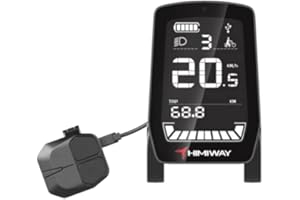 Himiway Ebike LCD Display, Smart Electric Bike Display with Waterproof Connector, Electric Scooter Display Meter for Zebra/Zebra Step Thru/Cobra
