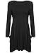 Romwe Women's Long Sleeve Pockets Casual Swing Loose T-Shirt Dress Grey S