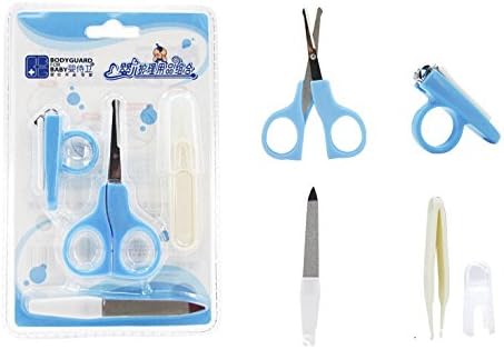 Baby Nail Clippers Set with Scissors&Nail Clippers&Nail File & forceps&Protective Cover , Fits Any Child Age including Newborn and Infant. Nursery Grooming Care Kit for Manicure and Pedicure. Great as Bath or Shower Gift Set