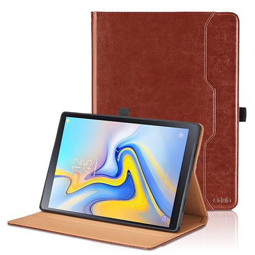 Schutzhülle für Samsung Galaxy Tab A 10.5 2018 SM-T590/T595/T597, PU Leder, Folio Schutzhülle mit Handschlaufe und Tasche, Auto Wake/Sleep Smart Table