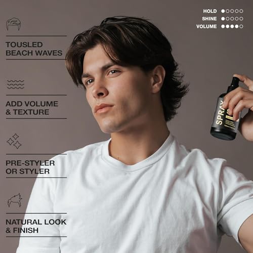 LBOYLOVE® Sea Salt Spray for Hair, Men's Texturizing Surf Spray for Adding Volume & Texture, Hair Volume for Men, Light Hold & Natural Finish, Ideal for All Hair Types & Lengths, 100ml/3.38 fl.oz.