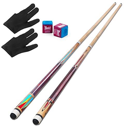 AKLOT Pool Cue,Billiard Pool Cue Sticks,58" Canadian Maple Wood Unique