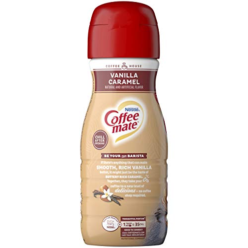 Coffee Mate Vanilla Caramel Liquid Coffee Creamer, 16 Fl Oz (Pack of 6