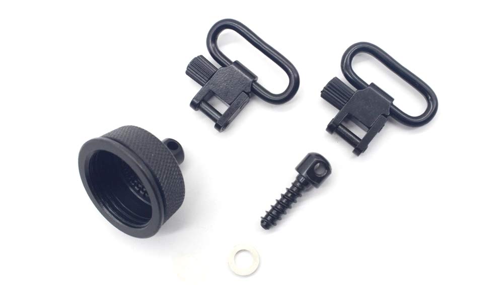 TRIROCK new 1.0'' Rifle Sling Swivels for Remington 870 Express Sling Mounting Kit - 12 Gauge gun Cap adapter Swivels S-8002
