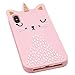 Funermei Cat Unicorn Case for iPhone Xs Max 6.5”,Silicone 3D Cartoon Design Animal Pink Cover,Kids Girls Teens Cool Cute Cases,Kawaii Soft Gel Rubber Unique Character Funny Protector for iPhone XsMax