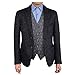 Epoint EGC1B08B-3XL Dim Grey Black Paisley Young Fashion Waistcoat Woven Microfiber Luxury Vest XXX-Large Vest