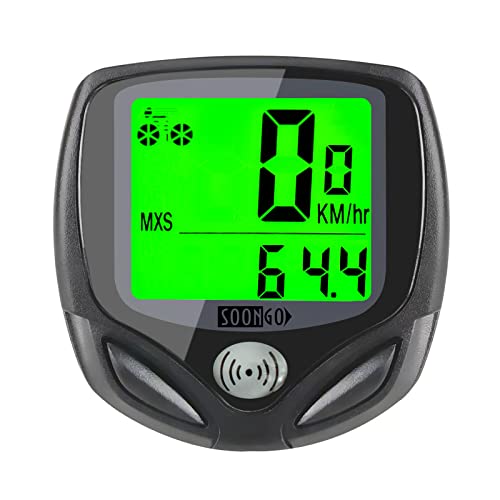 SOON GO Bike Speedometer, Bicycle Speedometer Wireless Cycle Bike