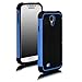 Galaxy S4 Case, E LV Galaxy S4 Case Hybrid Dual Layer Armor Defender Protective Case Cover (Hard Plastic with Soft Silicon) for Samsung Galaxy S4 S IV i9500 (BLUE)