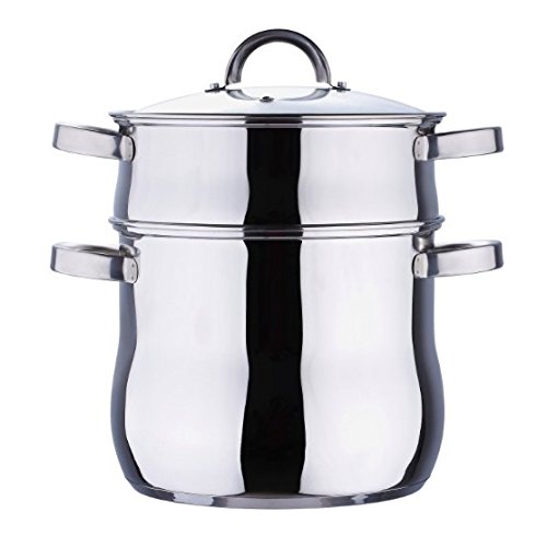 Couscoussier en inox brillant 12 L avec panier vapeur ...