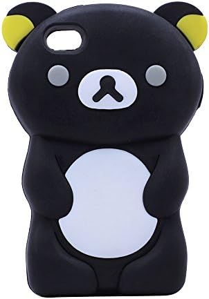 Apple iPhone 4S 4 3D Animal Teddy Bear Pattern Style Protective Flexible Soft Silicone Rubber Cover Heavy Duty Shockproof for Apple iPhone 4S 4 Case Black