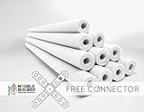 Oodles of Noodles Deluxe Foam Pool Swim Noodles 10 Pack White 52 Inch Wholesale Pricing Bulk Pack and Free Connector