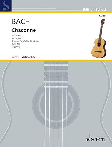 Chaconne en ré mineur: de la Partita II en ré mineur pour violin seul. BWV 1004. guitar.