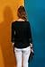 Angashion Women's Off Shoulder Lace Splice Loose Trim Casual Henley Blouse T-Shirt Tops