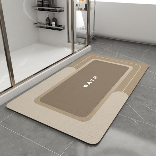 MontVoo Bath Mat Beige 24x35
