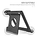 Cell Phone Stand, Foldable Phone Stand, Metal 360° Adjustable Desk Cell Phone Stand Holder Work for Tablet, iPad, Kindle, Phone X/8/8 Plus/7, Galaxy S9/S9 Plus/S8/S7 (Black), Divi