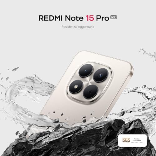 REDMI Note 15 Pro 5G, Smartphone 8+256GB, Nero, 6580 mAh