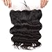 Art Show Brazilian 8A Virgin Human Hair Body Wave 13x4 Lace Frontal 12 inch Natural Color Free Part Ear to Ear Lace Closure with Baby Hair Lace Frontal Closure Human Hair Extensions