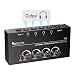 FIFINE Headphone Amplifier 4 Channels Metal Stereo Audio Amplifier,Mini Earphone Splitter with Power Adapter-4x Quarter Inch Balanced TRS Headphones Output and TRS Audio Input For Sound Mixer-N6 primary