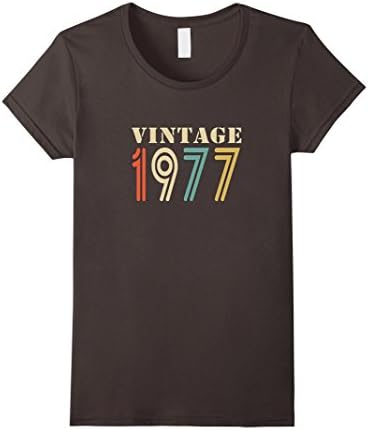 Womens Vintage 1977 40 bday - 40th birthday gift shirt tee Medium Asphalt