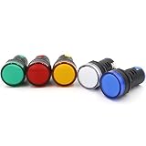 Baomain AD16-22D/S31 AC 110V 20mA Energy Saving LED Indicator Light Green Yellow Red Blue White 5Pcs