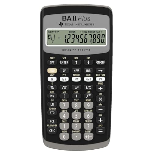 Photo 1 of Texas Instruments BAII Plus Financial Calculator, Black