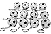 Novel Merk 12 Pack Soccer Ball Keychains for Kids Party Favors and School Carnival Prizes